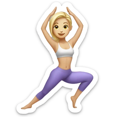 yoga girl blonde sticker