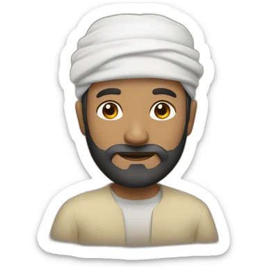 Un homme musulman qui fait la prière sticker