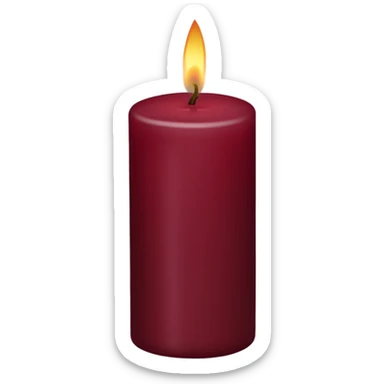 Maroon candle sticker