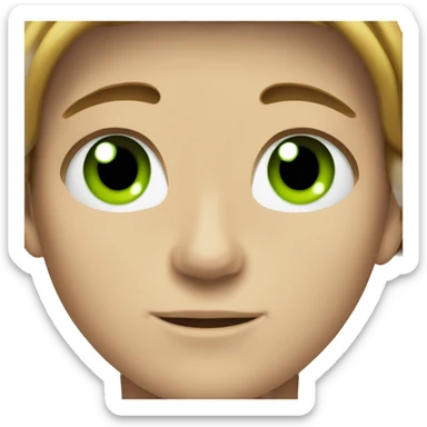 A teenage boy with chatain hair and green eyes  sticker