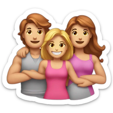 iMessage logo for pinned conversation between 2 couples sticker