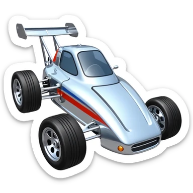 Race car whose frame and suspension is made of shopping cart material high torque steering servo  sticker