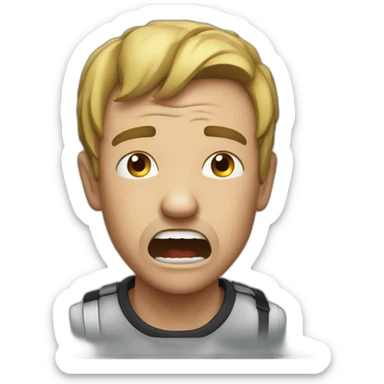 pleurer rage sticker