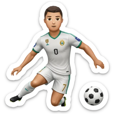 Cristiano Ronaldo futbol oynuyor sticker
