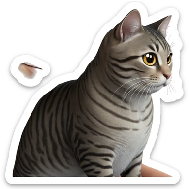 cat gazing at viewer indoors sticker