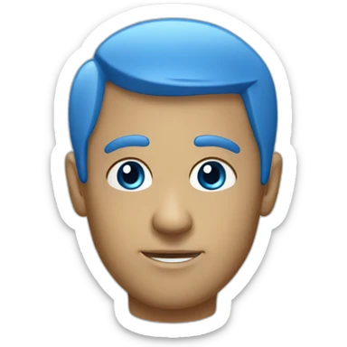 blue hatchback with eyes sticker