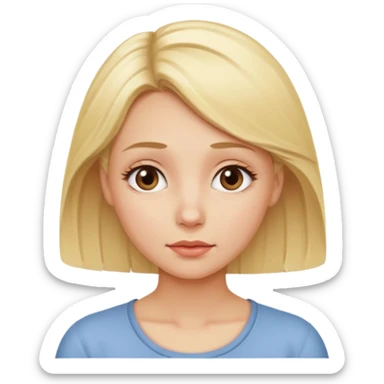 blonde woman sighing sticker