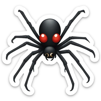 Black widow spider sticker