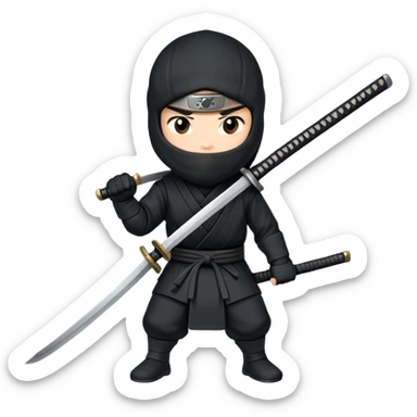 A ninja with a katana sticker