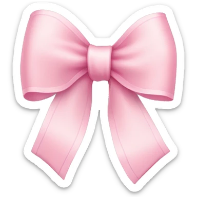 light pink ribbon bow sticker