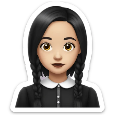 Jenna Ortega as Wednesday Addams sticker