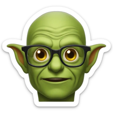 Goblin-glasses-gigachad sticker