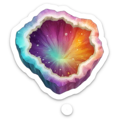 colorful geode sticker