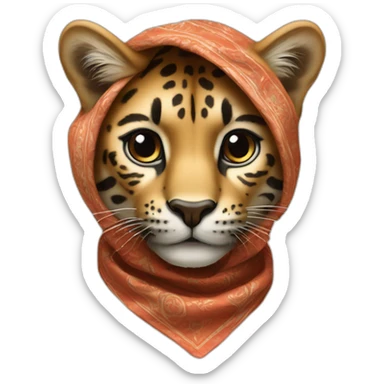 Panthère avec un bandana autour du cou sticker