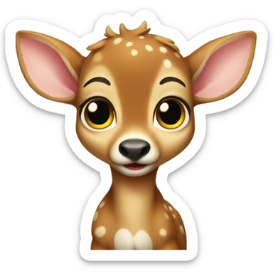 insane baby fawn sticker