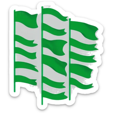 Green flags sticker