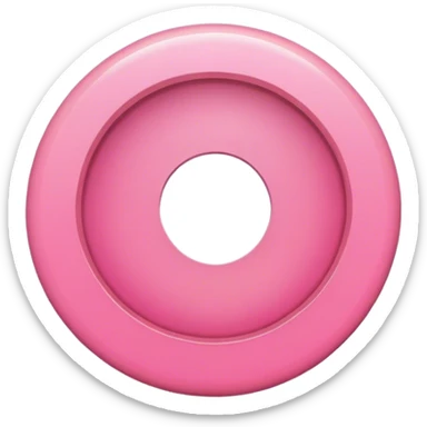 Pink circle, hollow center sticker