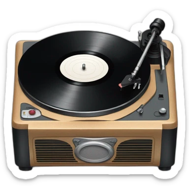 record-player sticker