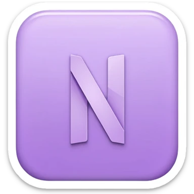 Netflix pretty aesthetic "N" logo in pastel purple sticker