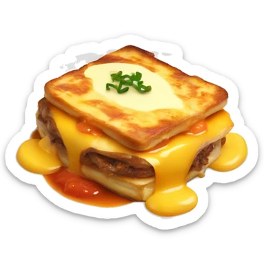 Typical portuguese dish named Francesinha sticker