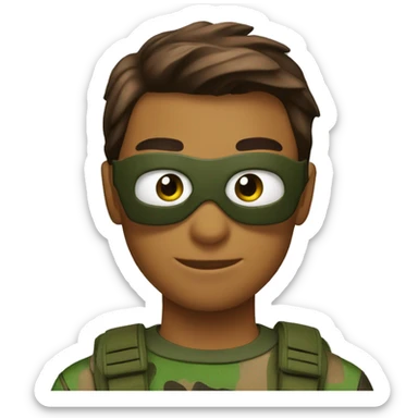 Spider-Man in camouflage taking  sticker