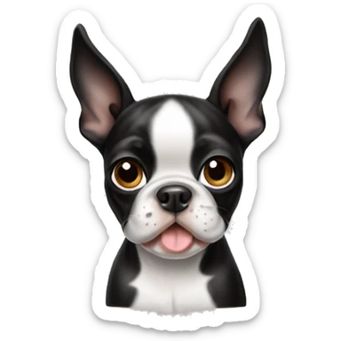 boston terrier puppy sticker
