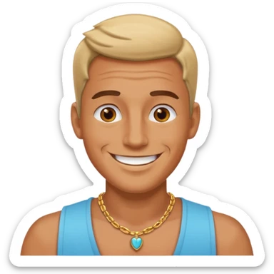 a rockstar man wearing necklace sticker