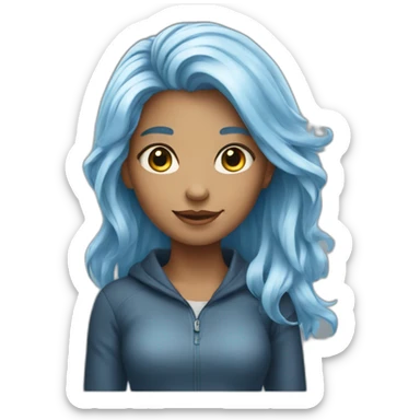 Girl with Light bleu hair ?  sticker