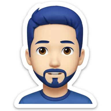 Mike Shinoda with dark blue hair sticker