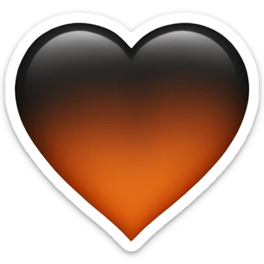 heart-deep-orange-and-black-color sticker