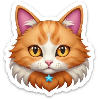 As me a un gato con los ojos de estrella sticker