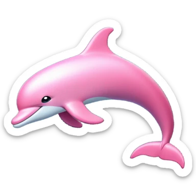Pink dolphin  sticker