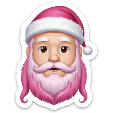 Santa with pink beard  sticker