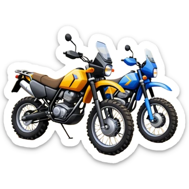 do multiple adventure motorcycle offroad emojis sticker