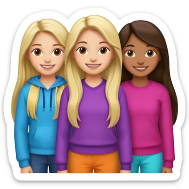 Trio girls sticker