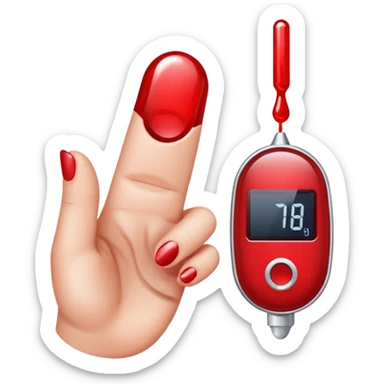 diabetes meter test finger blood sticker