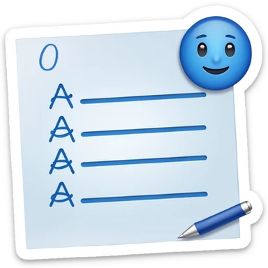 Emoji de una hoja firmada con una firma azul simulada y título “Autorización”. sticker