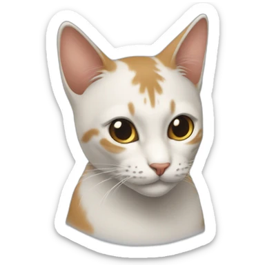 Un chat qui chevauche un cœur sticker