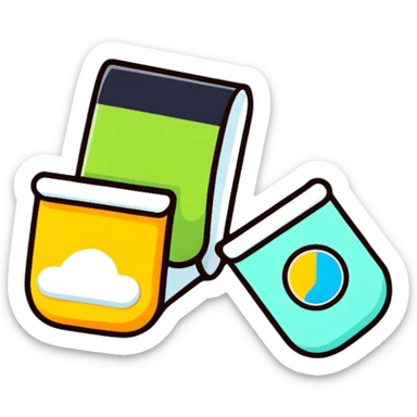 colorful felt icon with soft texture and vibrant colors in cartoon sticker style sticker
