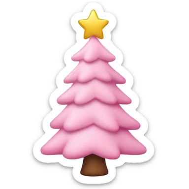 baby pink christmas tree  sticker