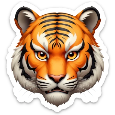 ANGRY Tiger body sticker