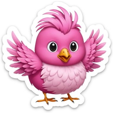 pink birds sticker