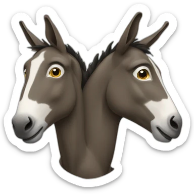 two-headed-donkey sticker