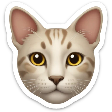 cat with therian symbol on forehead sticker