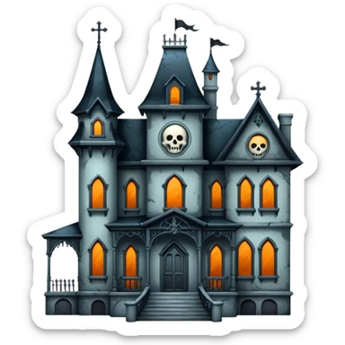 white haunted mansion sticker