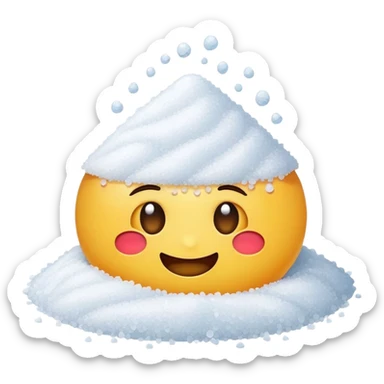 loving emoji with a pile of salt sticker