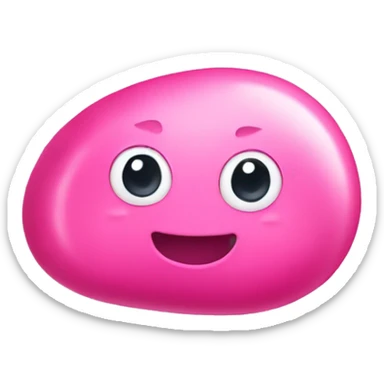 A cute pink jellybean sticker