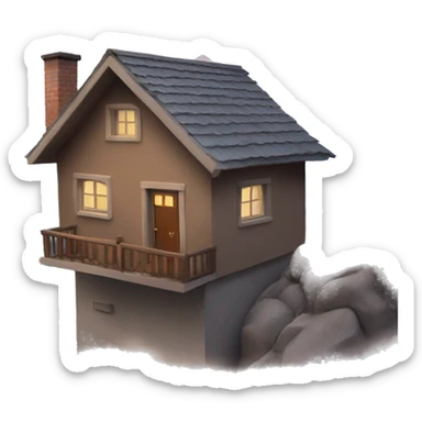 Gay person on a house in the mountains sticker