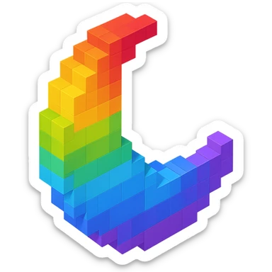 Rainbow Moon sticker