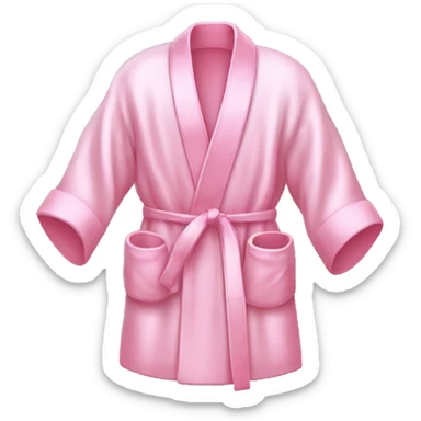 Light pink silk slippers and robe sticker
